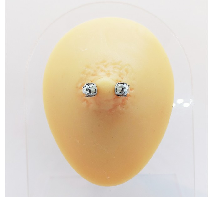 Fake nipple piercing  wih crystal
