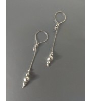 Non piercing nipple nooses, gold plated over sterling silver snake and beads