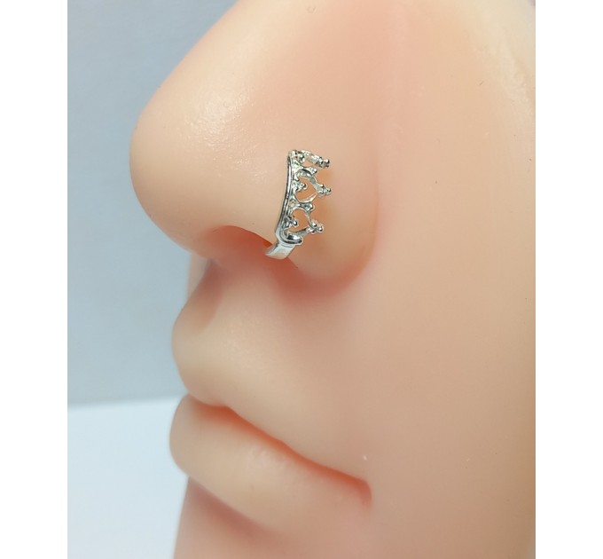 Nose ring handmade out of sterling silver or brass