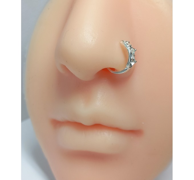Nose ring handmade out of sterling silver or brass