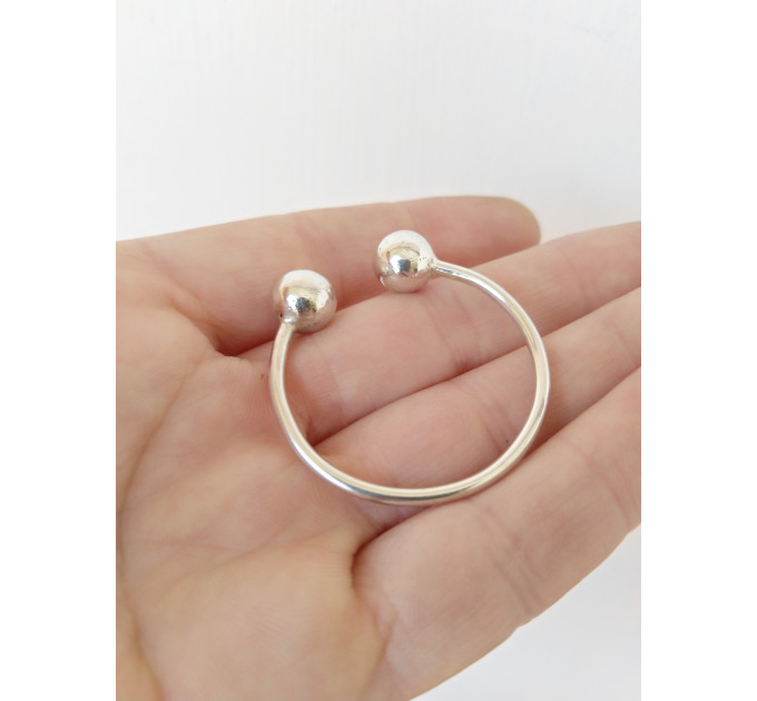 Cock Glans Rings - Solid Silver - Worn below the head of your cock on your Frenulum - 2 pressure balls - Handmade body jewellery for Men