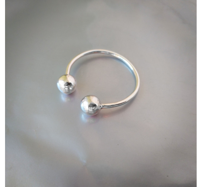 Cock Glans Rings - Solid Silver - Worn below the head of your cock on your Frenulum - 2 pressure balls - Handmade body jewellery for Men