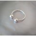  Cock Glans Rings - Solid Silver - Worn below the head of your cock on your Frenulum - 2 pressure balls - Handmade body jewellery for Men  Body jewelry  1 